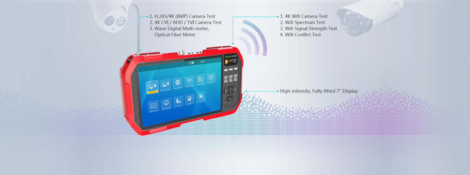 Ticctv camera tester A8 Series camera tester